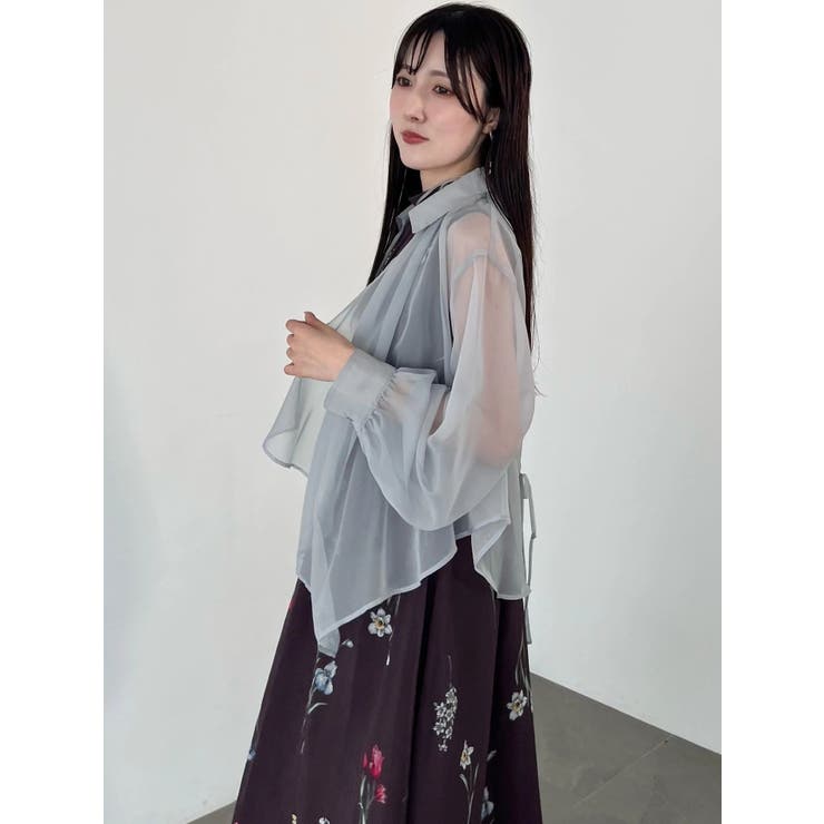 ドレープシアーシャツ | MERCURYDUO | 詳細画像6 