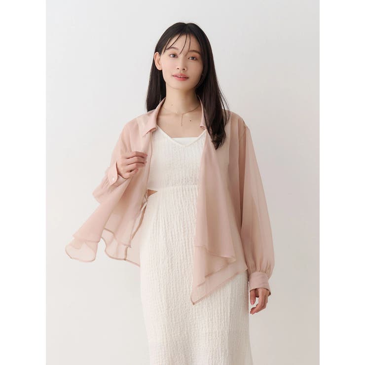 ベージュ | ドレープシアーシャツ | MERCURYDUO