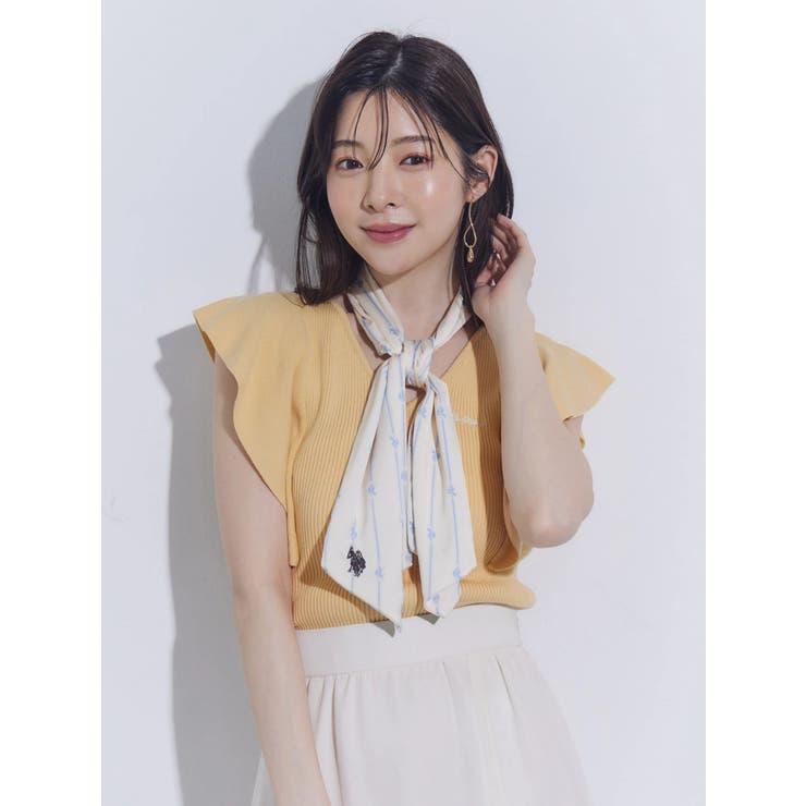 U.S. POLO ASSN.別注スカーフセットラッフルリブニット | MERCURYDUO | 詳細画像10 