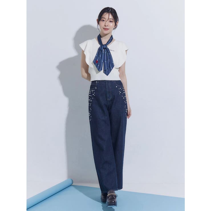 U.S. POLO ASSN.別注スカーフセットラッフルリブニット | MERCURYDUO | 詳細画像16 