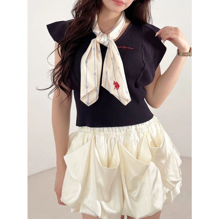 U.S. POLO ASSN.別注スカーフセットラッフルリブニット | MERCURYDUO | 詳細画像32 