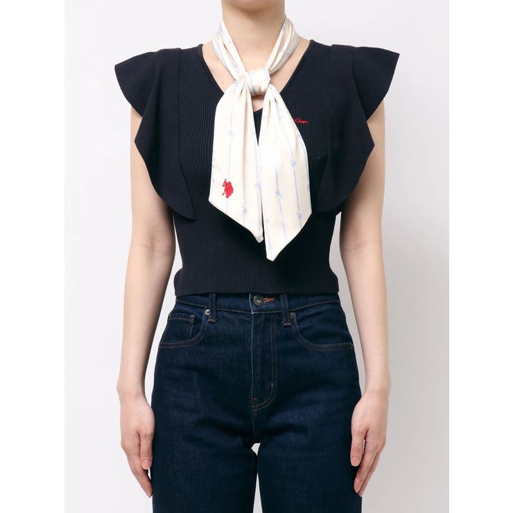 U.S. POLO ASSN.別注スカーフセットラッフルリブニット | MERCURYDUO | 詳細画像49 