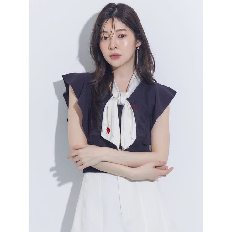 U.S. POLO ASSN.別注スカーフセットラッフルリブニット | MERCURYDUO | 詳細画像5 