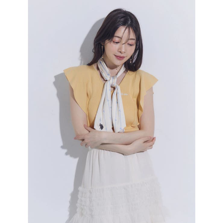 U.S. POLO ASSN.別注スカーフセットラッフルリブニット | MERCURYDUO | 詳細画像8 