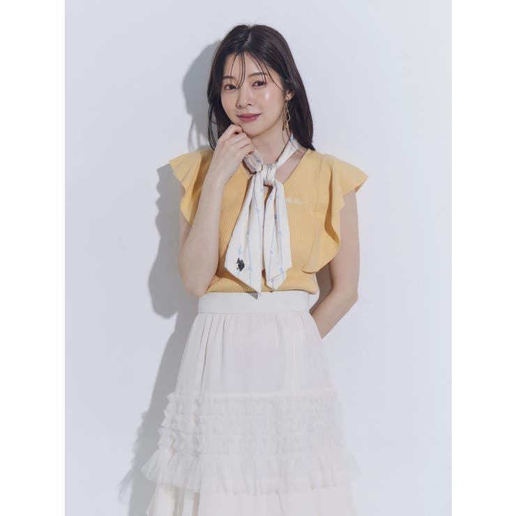 U.S. POLO ASSN.別注スカーフセットラッフルリブニット | MERCURYDUO | 詳細画像9 