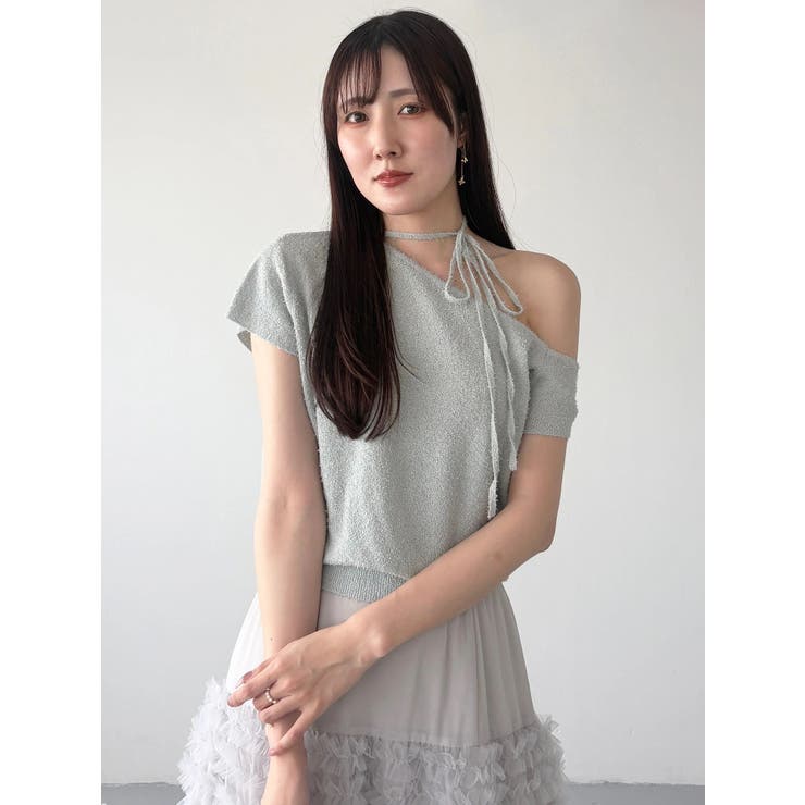 ワンショルダーチョーカーニット | MERCURYDUO | 詳細画像7 