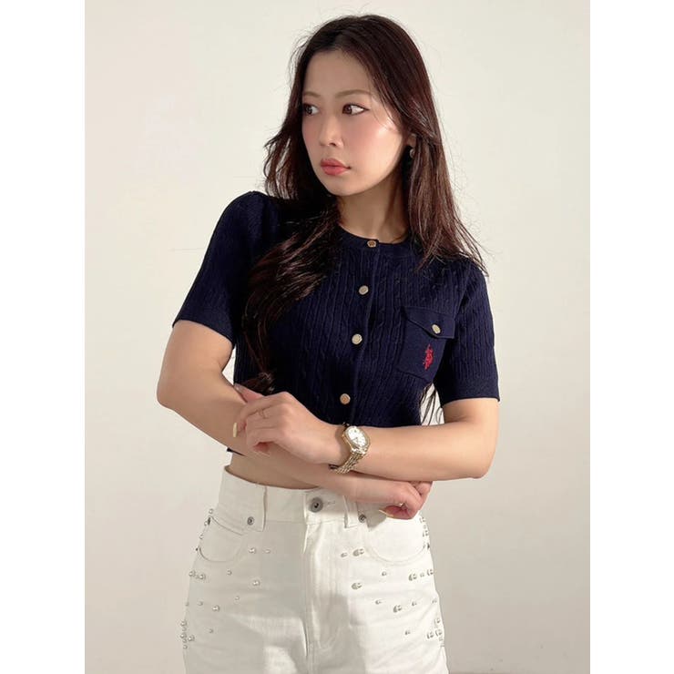 U.S. POLO ASSN.別注ケーブルカーディガン | MERCURYDUO | 詳細画像20 
