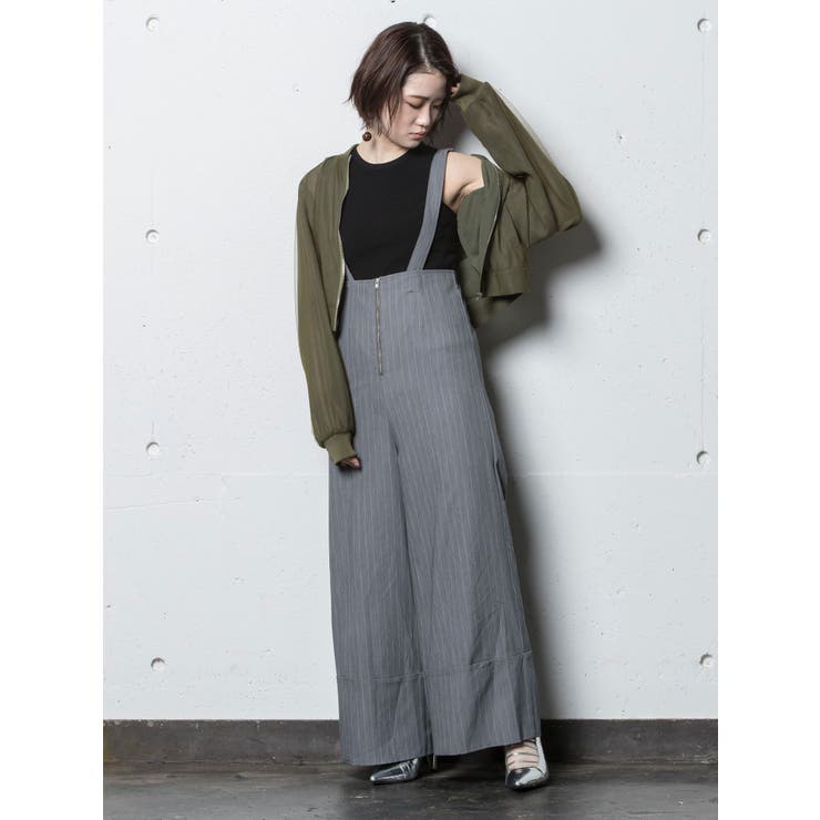 サスペンダーパンツ サスペンダー付きデニムパンツ※一部店舗のみ入荷