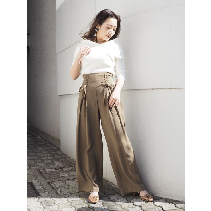 MURUA【新品】スプレッドフラワーカシュクールTOPS/ BLK オフショル カシュクールオフショルTOPS[品番：MKSW0001323]｜MURUA