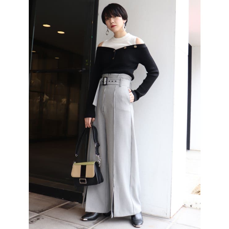 ピンタックワイドパンツ[品番：MKSW0011322]｜MURUA（ムルーア