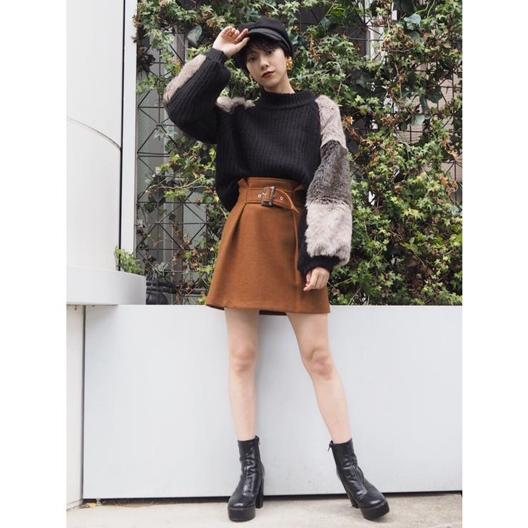 ハイウエストタックミニスカート[品番：MKSW0011361]｜MURUA（ムルーア