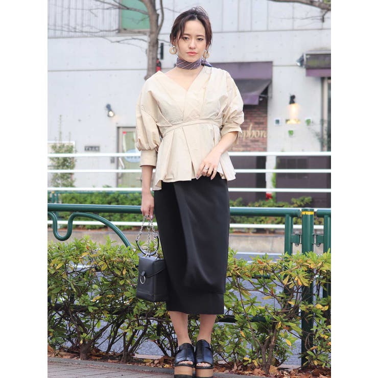 カシュクールナイロンチュニック[品番：MKSW0013590]｜MURUA