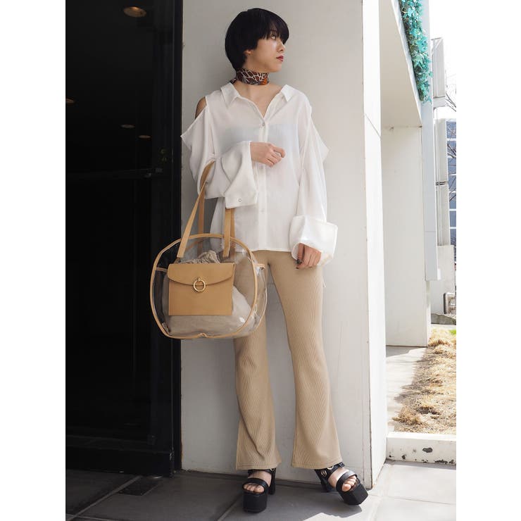 ショルダーカットシャツ[品番：MKSW0014092]｜MURUA（ムルーア