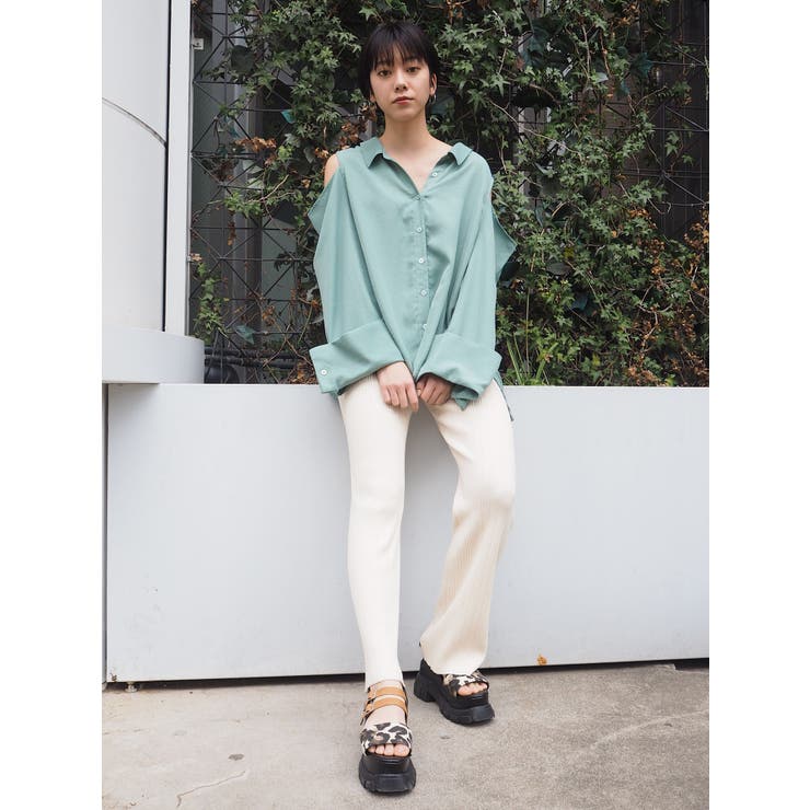 「MURUA」 長袖シャツ FREE ブラウン レディース MU2341EW15786_2_l.jpg