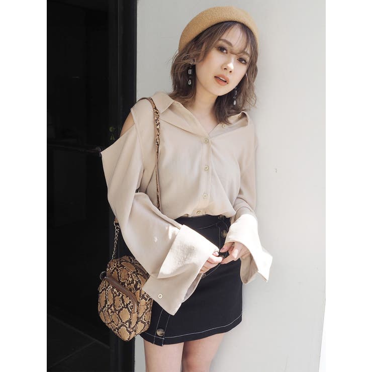 ショルダーカットシャツ[品番：MKSW0014092]｜MURUA（ムルーア