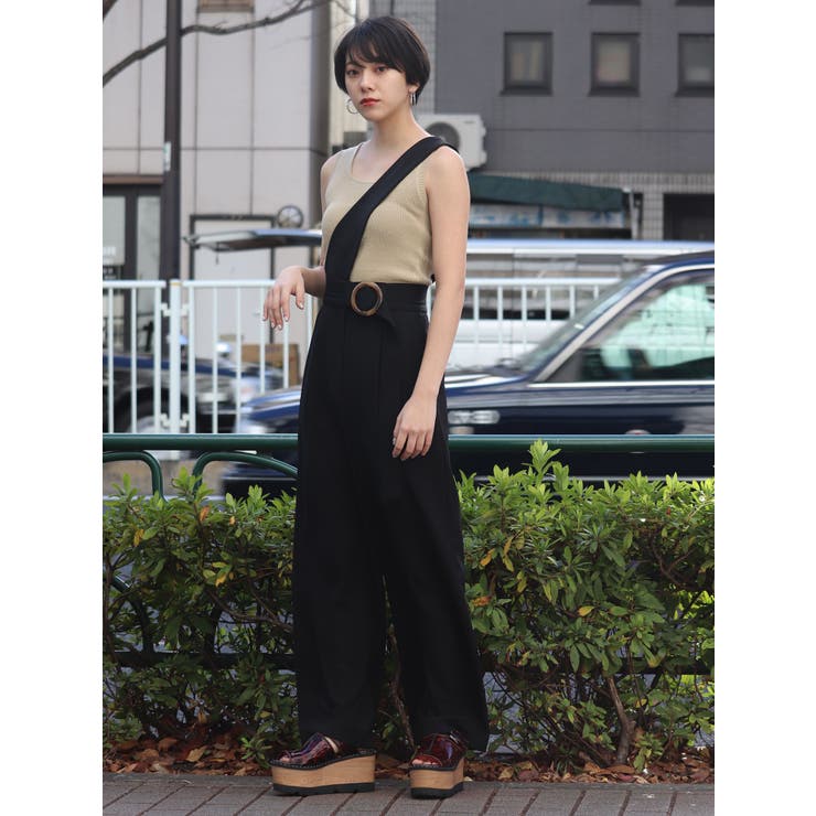 ワンショルサスペンダーパンツ[品番：MKSW0012480]｜MURUA（ムルーア 