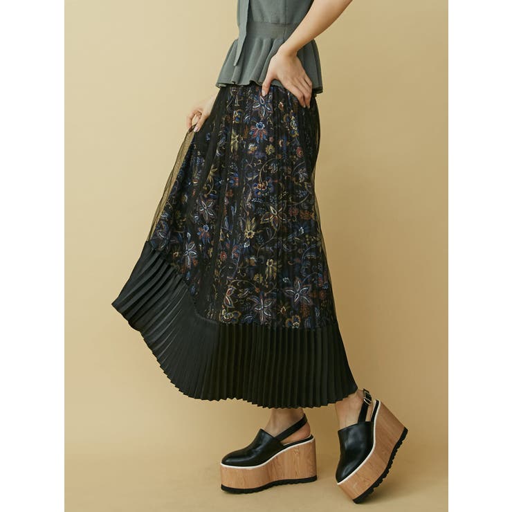 【超絶美品】MURUA(ムルーア)シースルーロングスカート MURUA（ムルーア）の「シースルーメッシュスカート（スカート）」 - WEAR