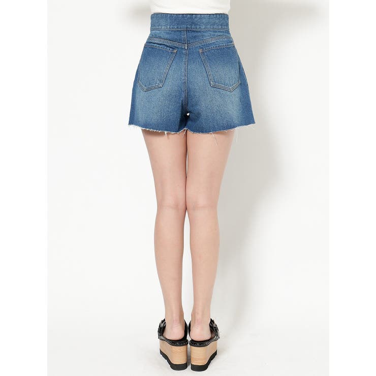 ハイウエストデニムショートパンツ[品番：MKSW0013597]｜MURUA