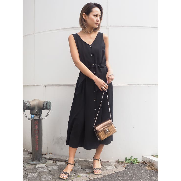 ロングジレワンピース[品番：MKSW0013440]｜MURUA（ムルーア）の