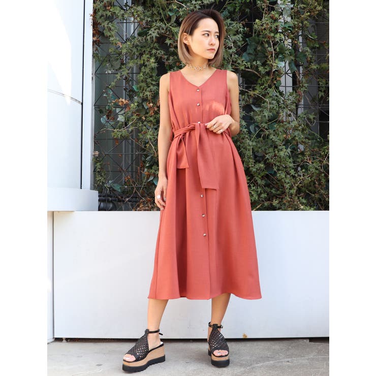 ロングジレワンピース[品番：MKSW0022875]｜MURUA（ムルーア）の