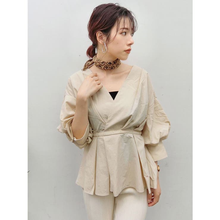 想像を超えての カシュクールナイロンチュニック[品番：MKSW0022381]｜MURUA トップス