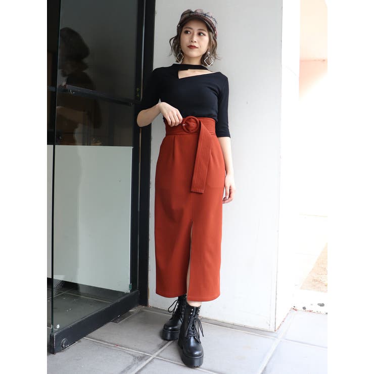 【WEB限定】ベルテッドペンシルスカート[品番：MKSW0021960]｜MURUA（ムルーア）のレディースファッション通販｜SHOPLIST（ショップリスト）