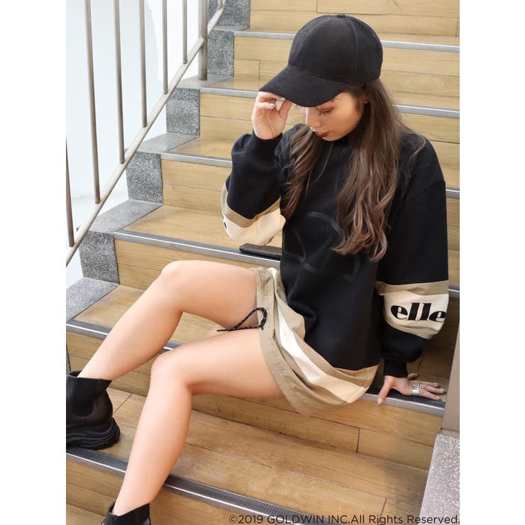 ellesseコラボ】カラーブロッキングスウェットチュニック[品番