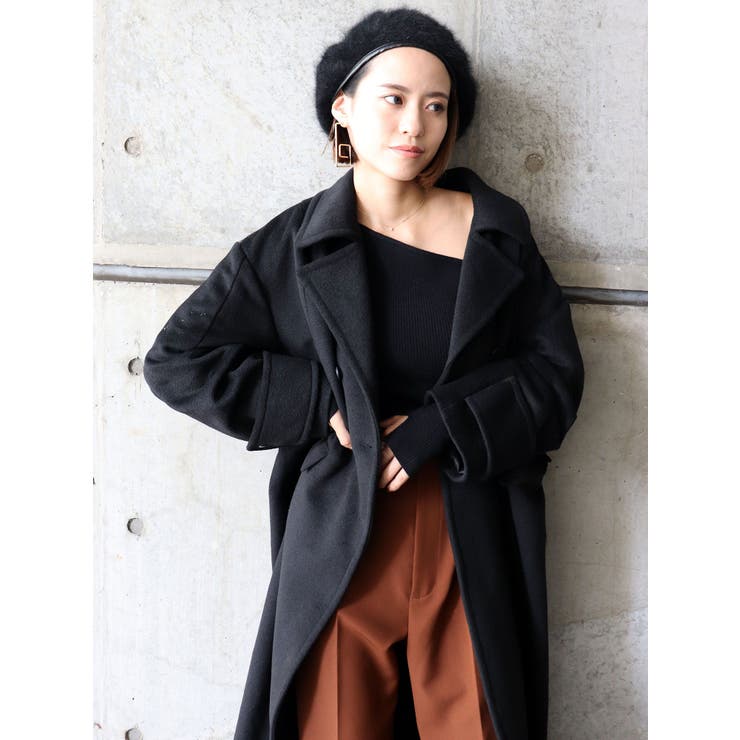 ワイドカフマキシコート[品番：MKSW0025401]｜MURUA（ムルーア）の 