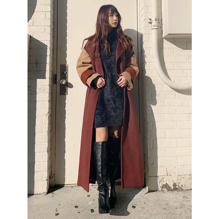 ワイドカフマキシコート[品番：MKSW0025401]｜MURUA（ムルーア）の