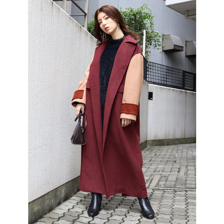 ワイドカフマキシコート[品番：MKSW0025401]｜MURUA（ムルーア）の