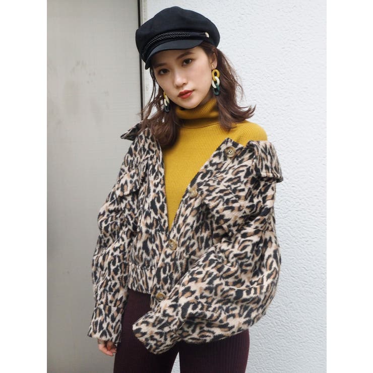 MURUA レースアップコンビジャケット フェイクレザーショートジャケット[品番：MKSW0048531]｜MURUA