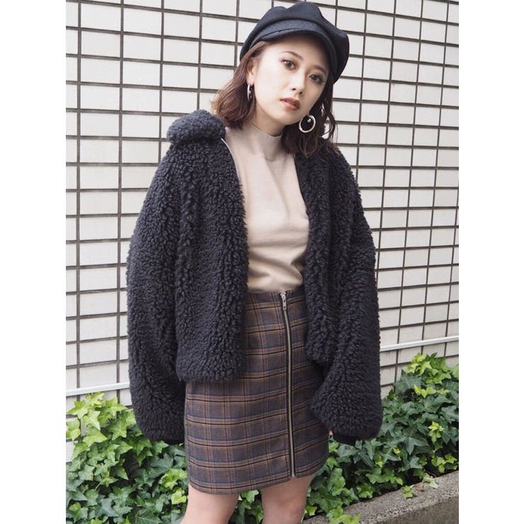 ボアジップアップブルゾン[品番：MKSW0023091]｜MURUA（ムルーア）の