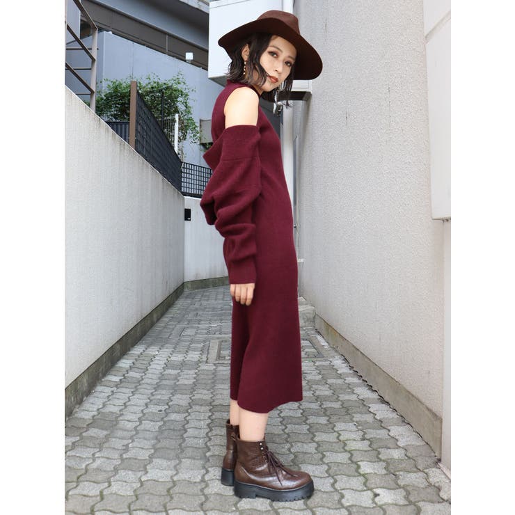 ボレロドッキングニットワンピース[品番：MKSW0022945]｜MURUA