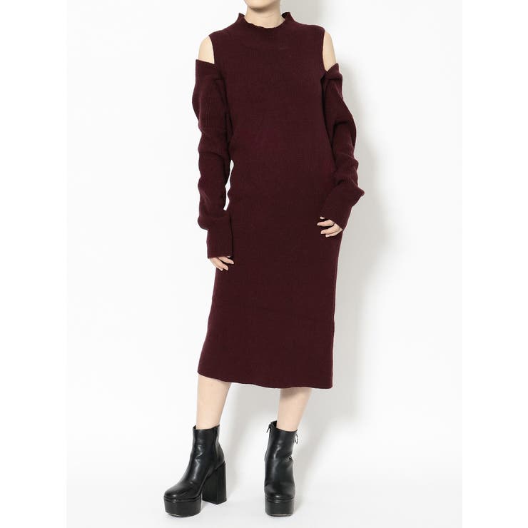 ボレロドッキングニットワンピース[品番：MKSW0022945]｜MURUA
