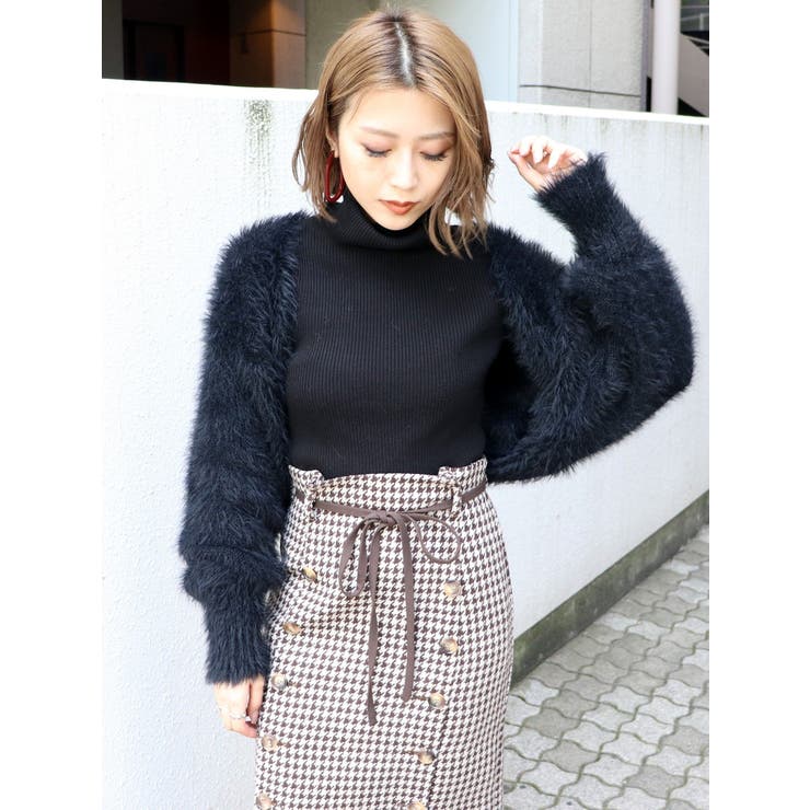little suzie / モヘアミックスカラーニットボレロlittle $uzieの