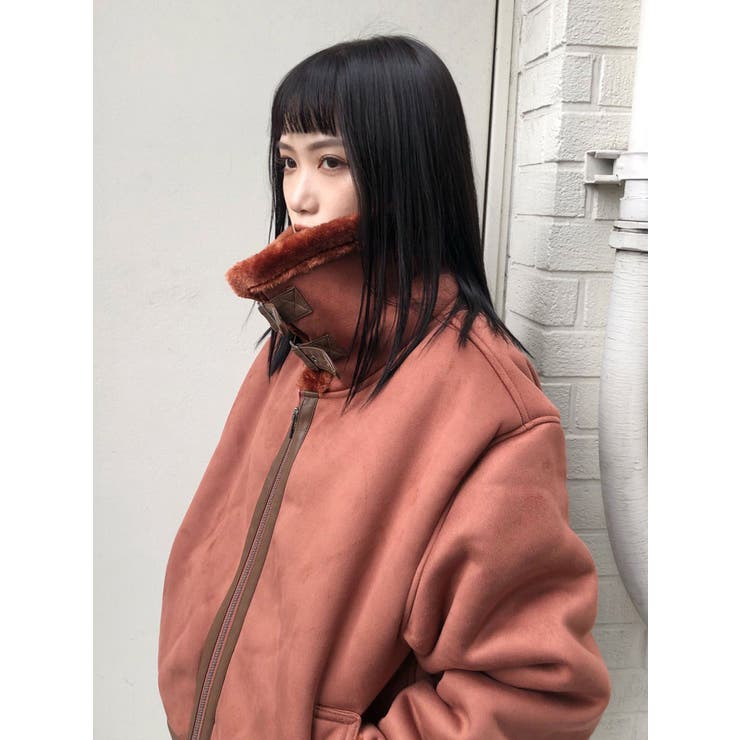 パイピングフェイクムートンブルゾン[品番：MKSW0021810]｜MURUA