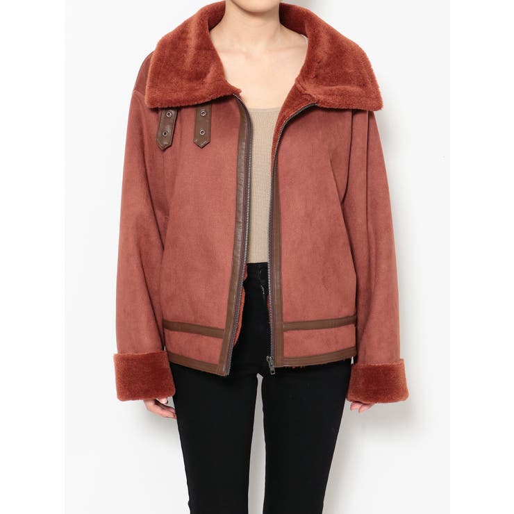 パイピングフェイクムートンブルゾン[品番：MKSW0021810]｜MURUA