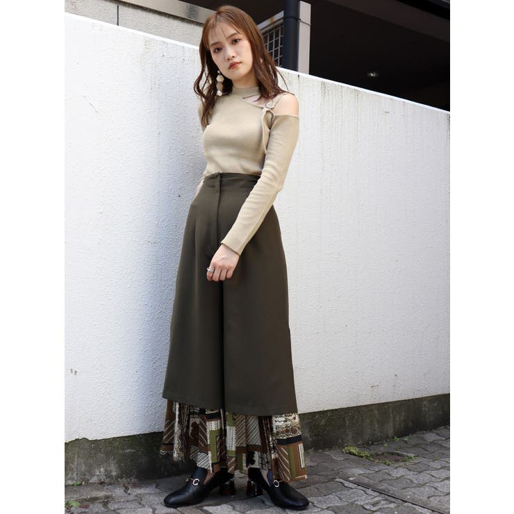 ワンショルベルトタイトニット[品番：MKSW0025431]｜MURUA
