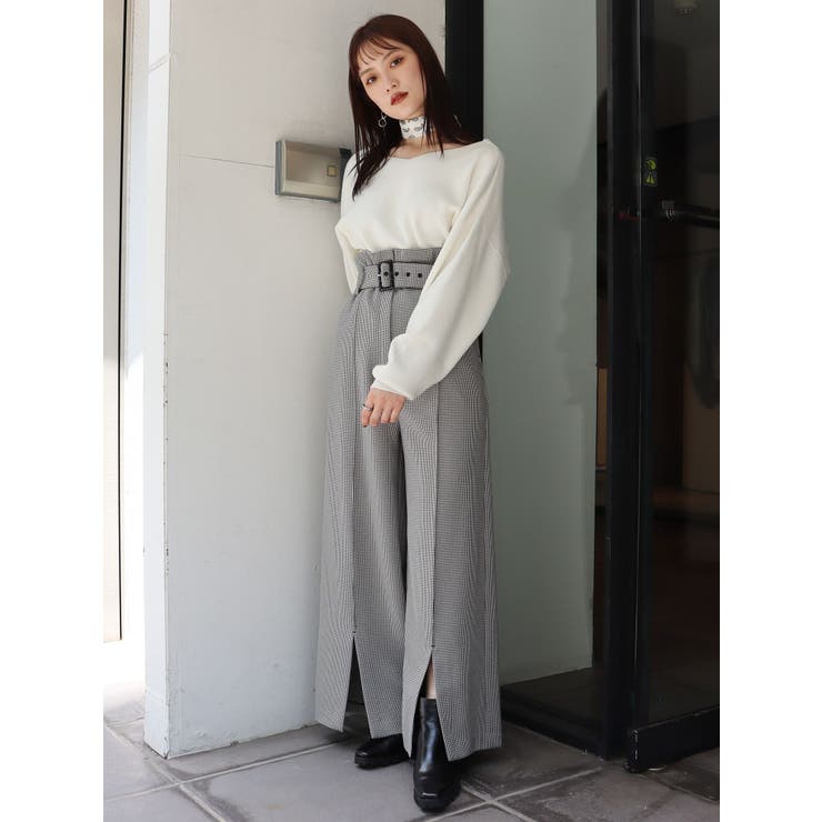 ピンタックワイドパンツ[品番：MKSW0026834]｜MURUA（ムルーア