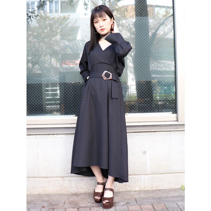 カシュクールコルセットワンピース[品番：MKSW0027049]｜MURUA
