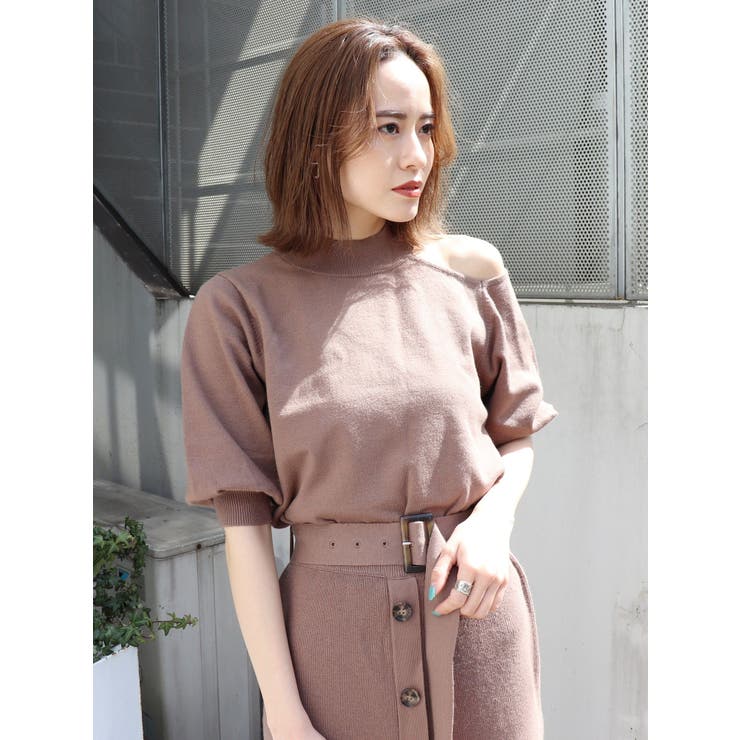 WEB限定】カットショルダーハーフワンピース[品番：MKSW0030089