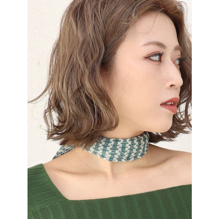 グリーン | プリーツシフォンスカーフ | MURUA