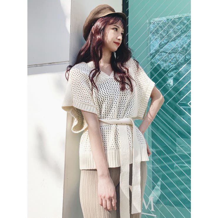 ルーズメッシュニット[品番：MKSW0030196]｜MURUA（ムルーア）の