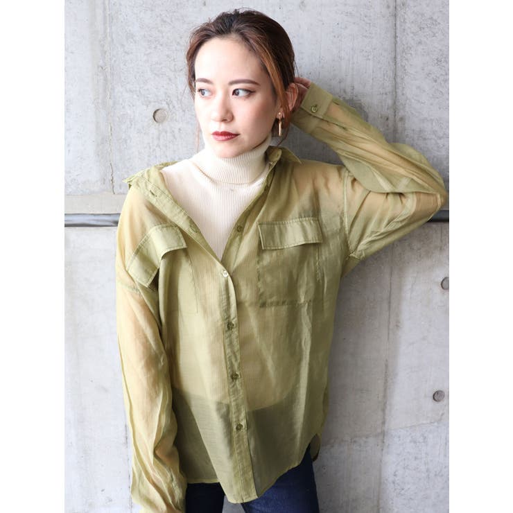 MURUA ムルーア シアーシャツ ＆ ニットタンク 新品未使用品 ニットタンク×シアーシャツSET[品番：MKSW0032488]｜MURUA