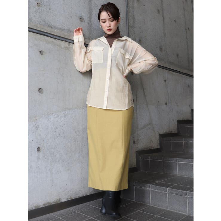MURUA ムルーア シアーシャツ ＆ ニットタンク 新品未使用品 ニットタンク×シアーシャツSET[品番：MKSW0032488]｜MURUA