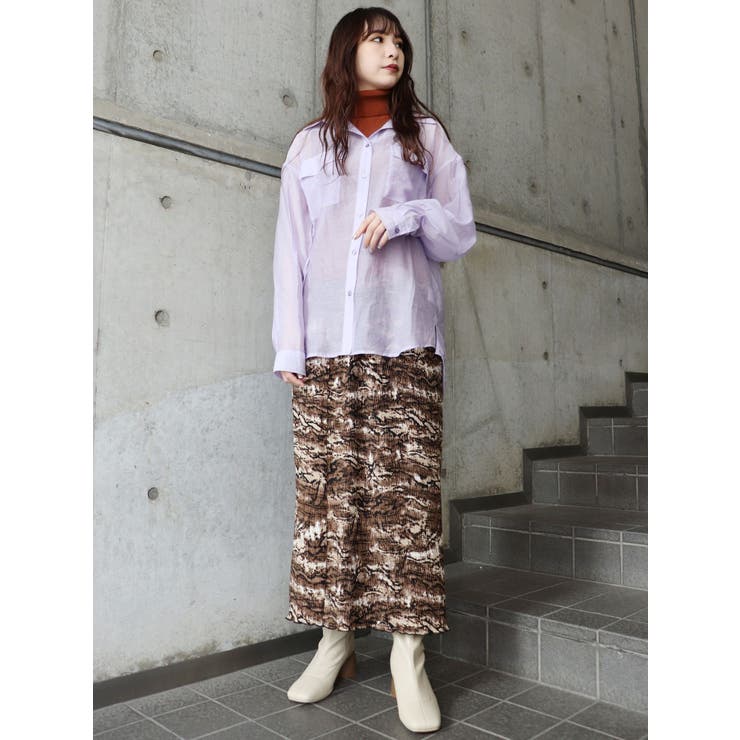 ニットタンク×シアーシャツSET[品番：MKSW0032488]｜MURUA