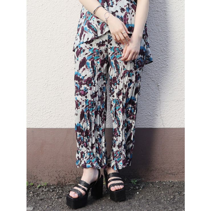 ペインティングプリントパンツ 品番 Mksw Murua ムルーア のレディースファッション通販 Shoplist ショップリスト