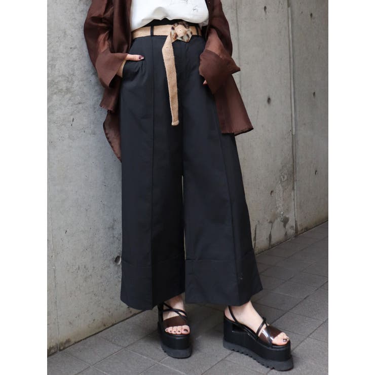 メッシュベルトワイドパンツ[品番：MKSW0030937]｜MURUA（ムルーア