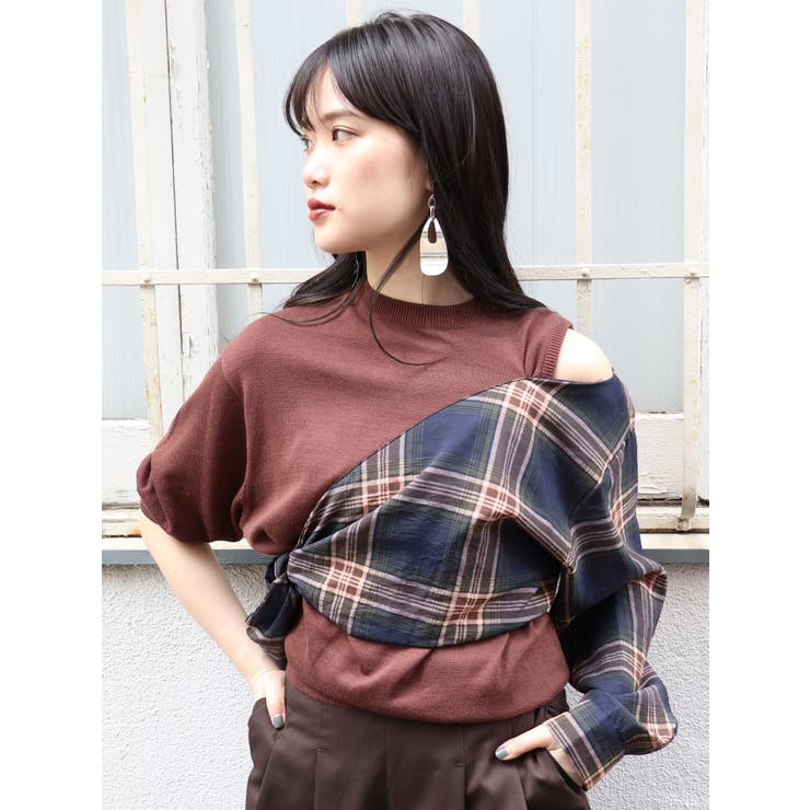 MURUA ニットベアドッキングシャツ MURUA ニットベアドッキングシャツ（ブラック） -靴＆ファッション通販