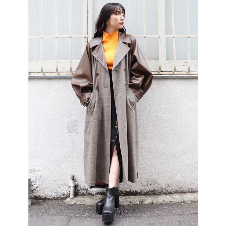 【30％OFF】 マテリアルミックストレンチコート[品番：MKSW0031445]｜MURUA ジャケット・アウター